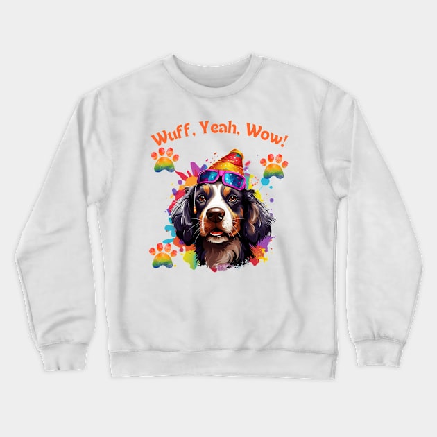 Woofy Adventure - Funny Dog Design Crewneck Sweatshirt by NedisDesign